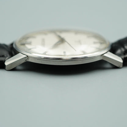 *Exc+5* Vintage SEIKO SKYINER J15006E Hand Winding White Round 36mm Mens Watch