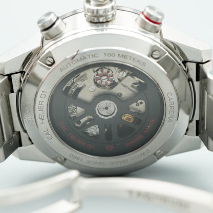 *N MINT Box & Paper* TAG HEUER Carrera CAR201Z Automatic Black 44mm Mens Watch