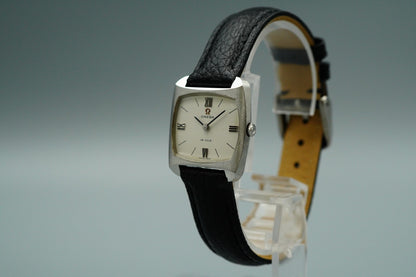 *NEAR MINT* OMEGA De Ville Hand Winding White Rectangle 25mm Women Watch