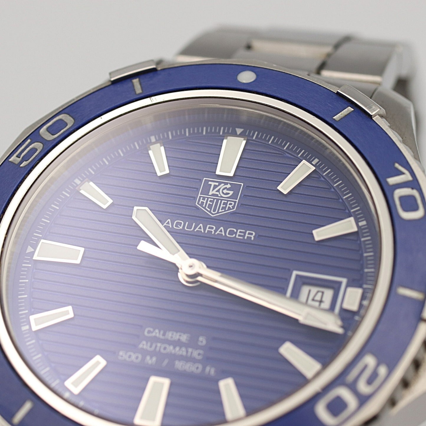 *N MINT* TAG HEUER Aquaracer BA0830 WAK2111 Automatic Blue Dial 42mm Mens Watch