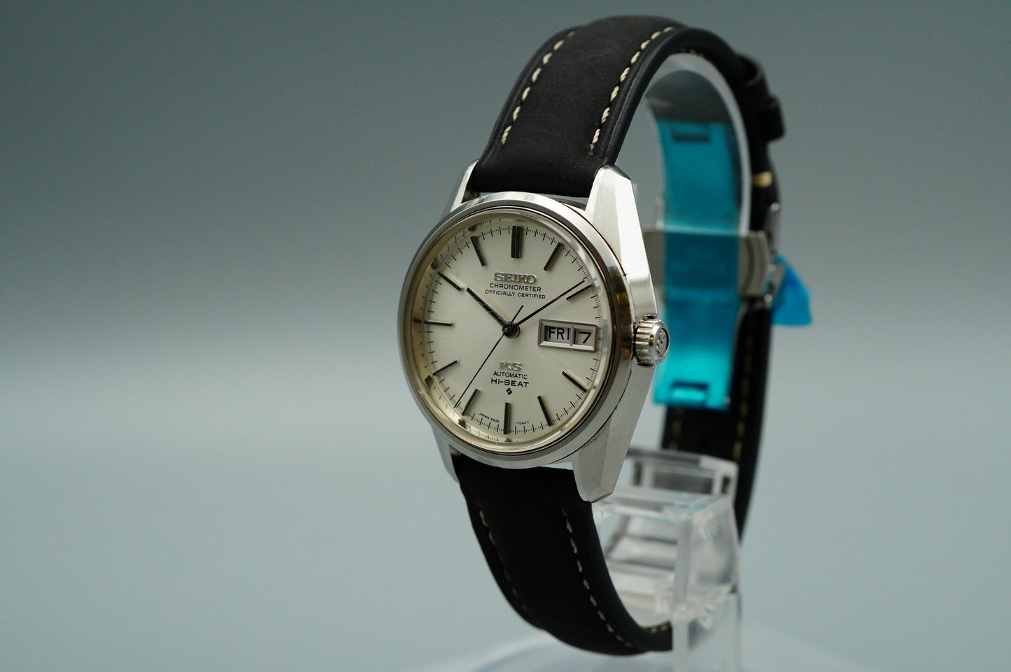 *MINT* Vintage SEIKO KS 5626-7041 Automatic Silver Dial Round 35 mm Mens Watch