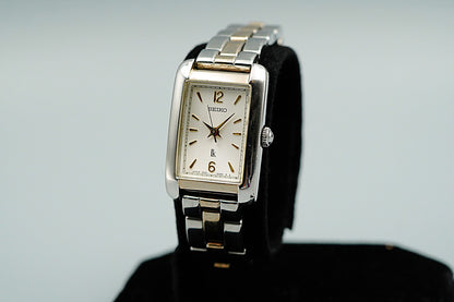 *Exc+5* Vintage 1995 SEIKO LUKIA 4N21-5260 Qz White Rectangle 19mm Women Watch