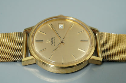 *Exc+5* Vintage 1972 OMEGA Cal.1012 Automatic Gold Dial Round 34mm Mens Watch