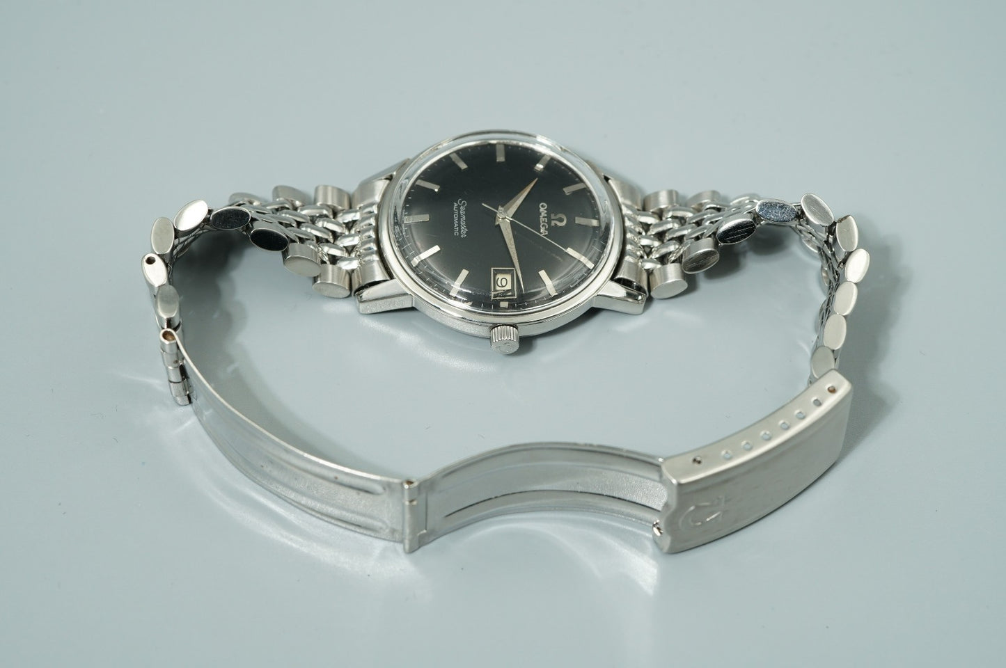 N MINT Vintage 1963 OMEGA Seamaster Cal.562 Automatic Black Dial 34mm Mens Watch