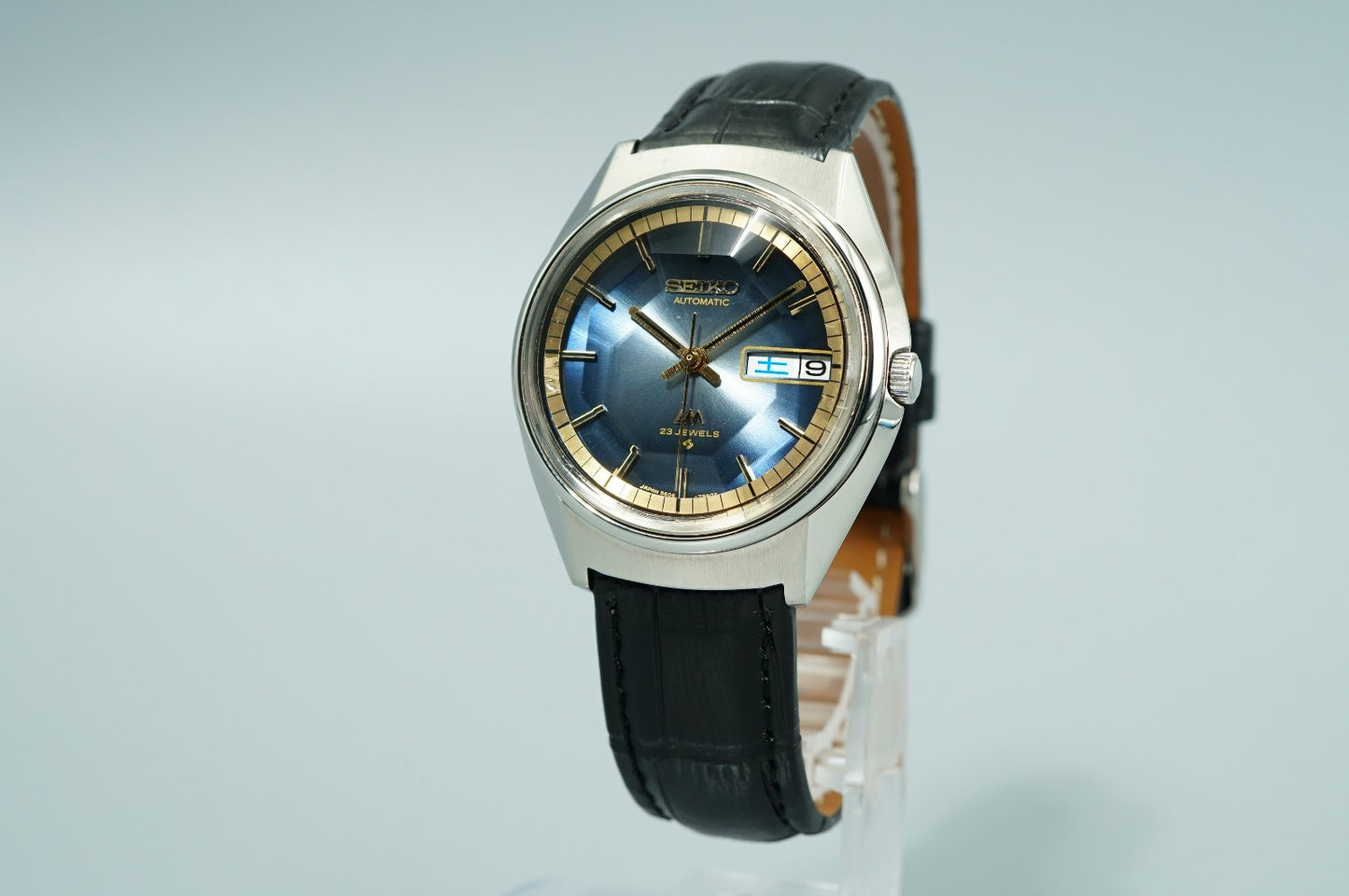 Serviced Vintage 1972 SEIKO Lord Matic 5606-7270 Automatic Blue 35mm Mens Watch