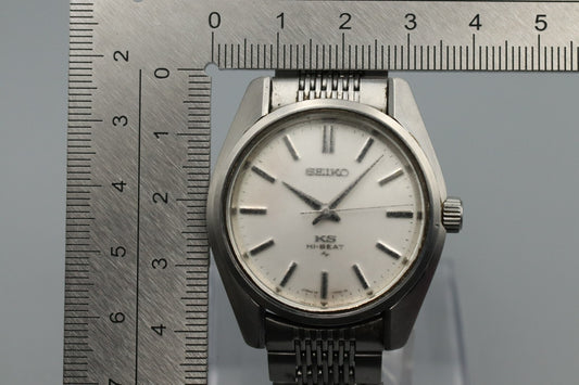 *Exc+5* Vintage SEIKO King Hi Beat KS 45-7001 Hand Winding White Dial Mens Watch