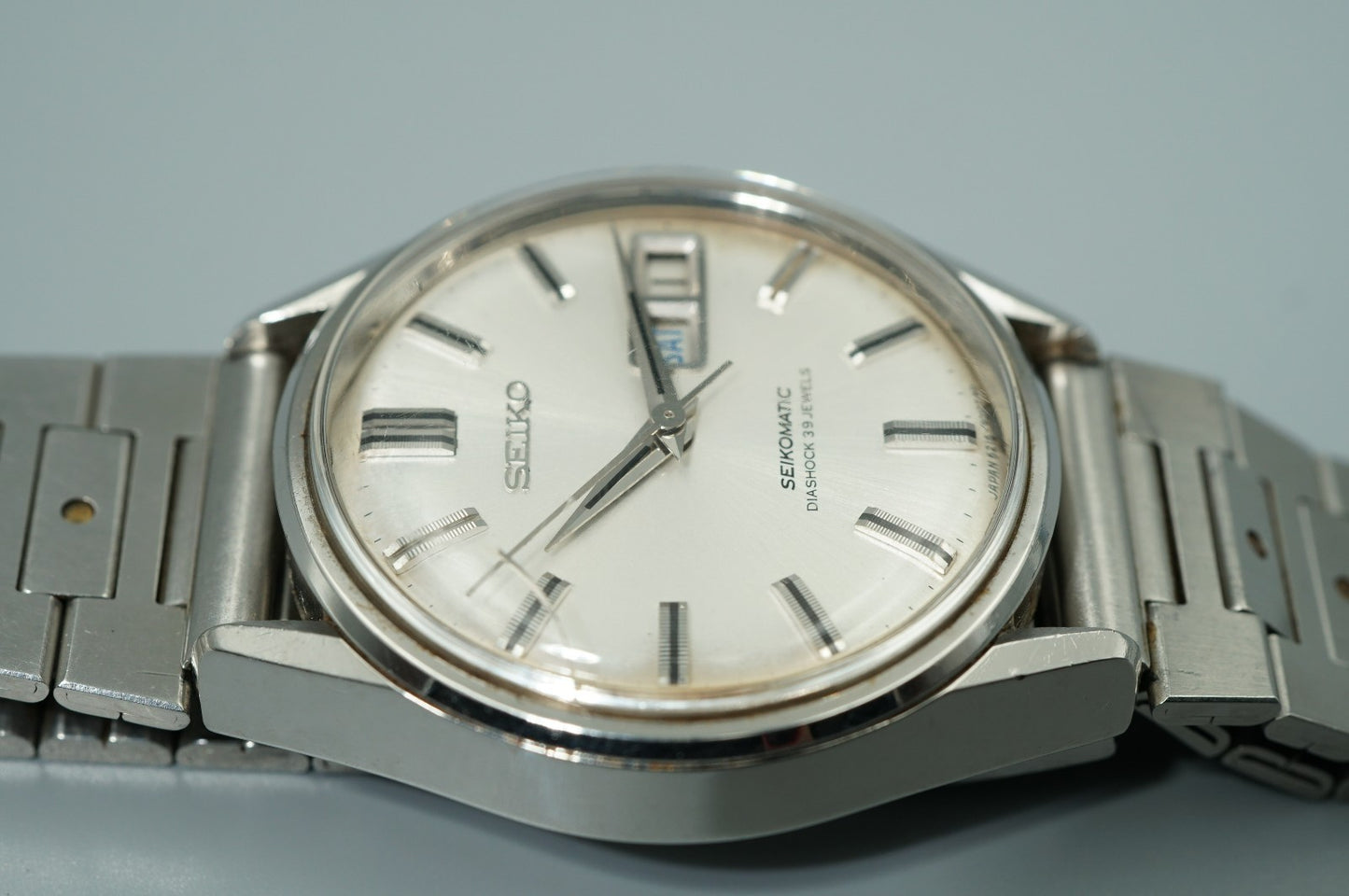 *Exc+4* Vintage 1967 SEIKO SEIKOMATIC 6216-9000 Automatic Silver 37mm Mens Watch