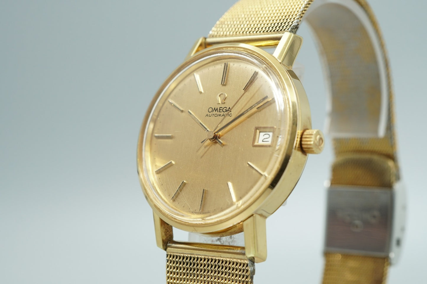 *Exc+5* Vintage 1972 OMEGA Cal.1012 Automatic Gold Dial Round 34mm Mens Watch