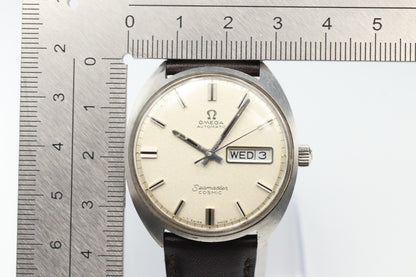 *N MINT* Vintage OMEGA Seamaster COSMIC 166036 Automatic White Dial Mens Watch