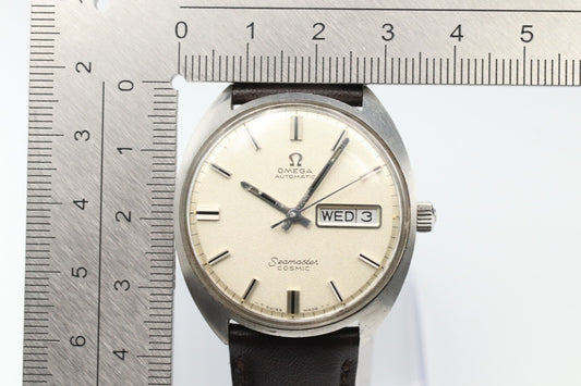 *N MINT* Vintage OMEGA Seamaster COSMIC 166036 Automatic White Dial Mens Watch