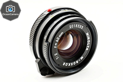 *Top MINT* MINOLTA M Rokkor 40mm F/2 Lens Leica M mount for CL CLE From JAPAN