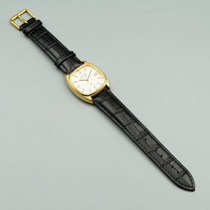 *Exc+5* Vintage 1975 SEIKO GRAND 4842-5011 Quartz Gold Square 34mm Mens Watch