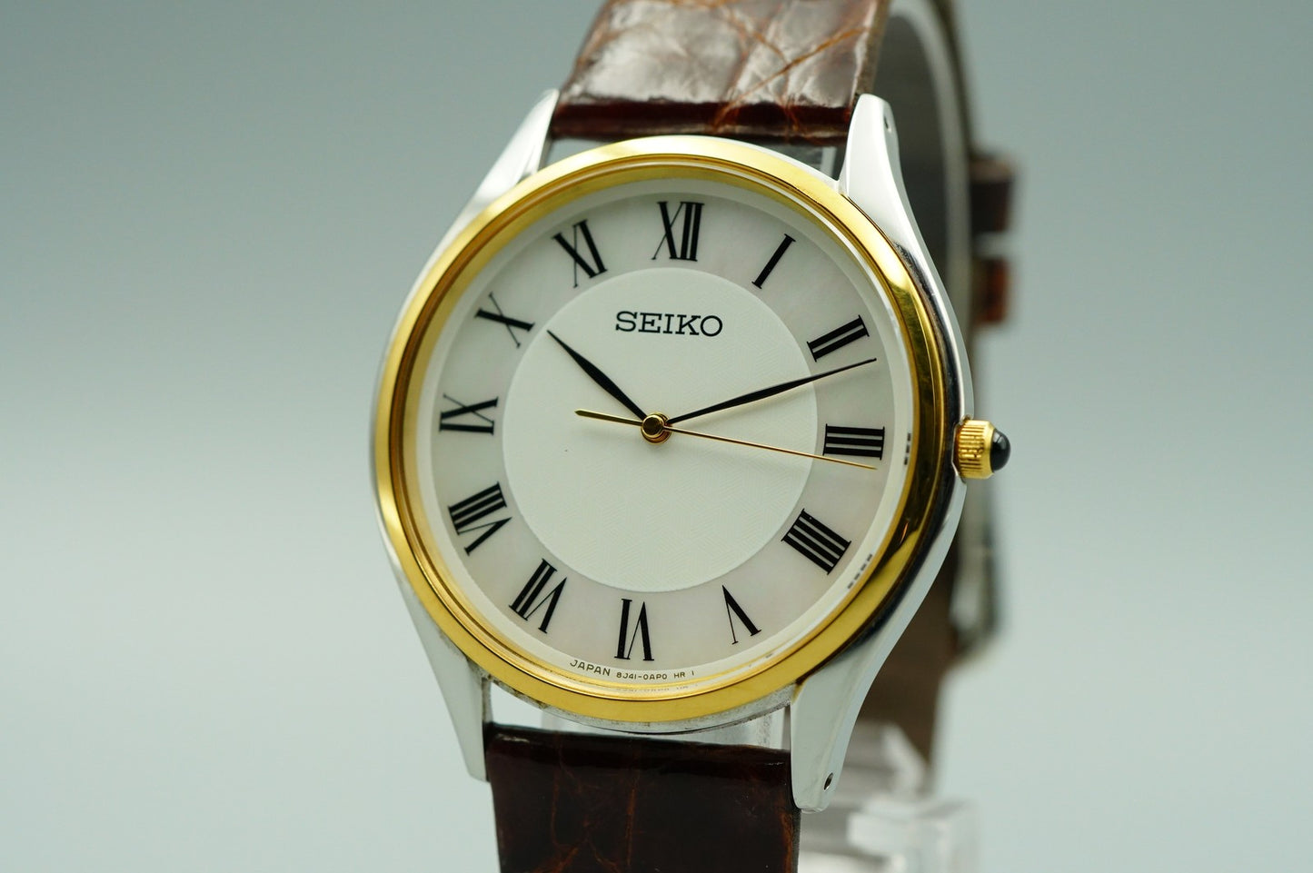 *NEAR MINT* SEIKO Dolce 8J41-0AJ0 Quartz White Dial Round 32mm Mens Watch