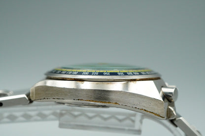 *Exc+5* Vintage SEIKO ALBA V657 6060 Quartz Green Dial Round 41mm Mens Watch