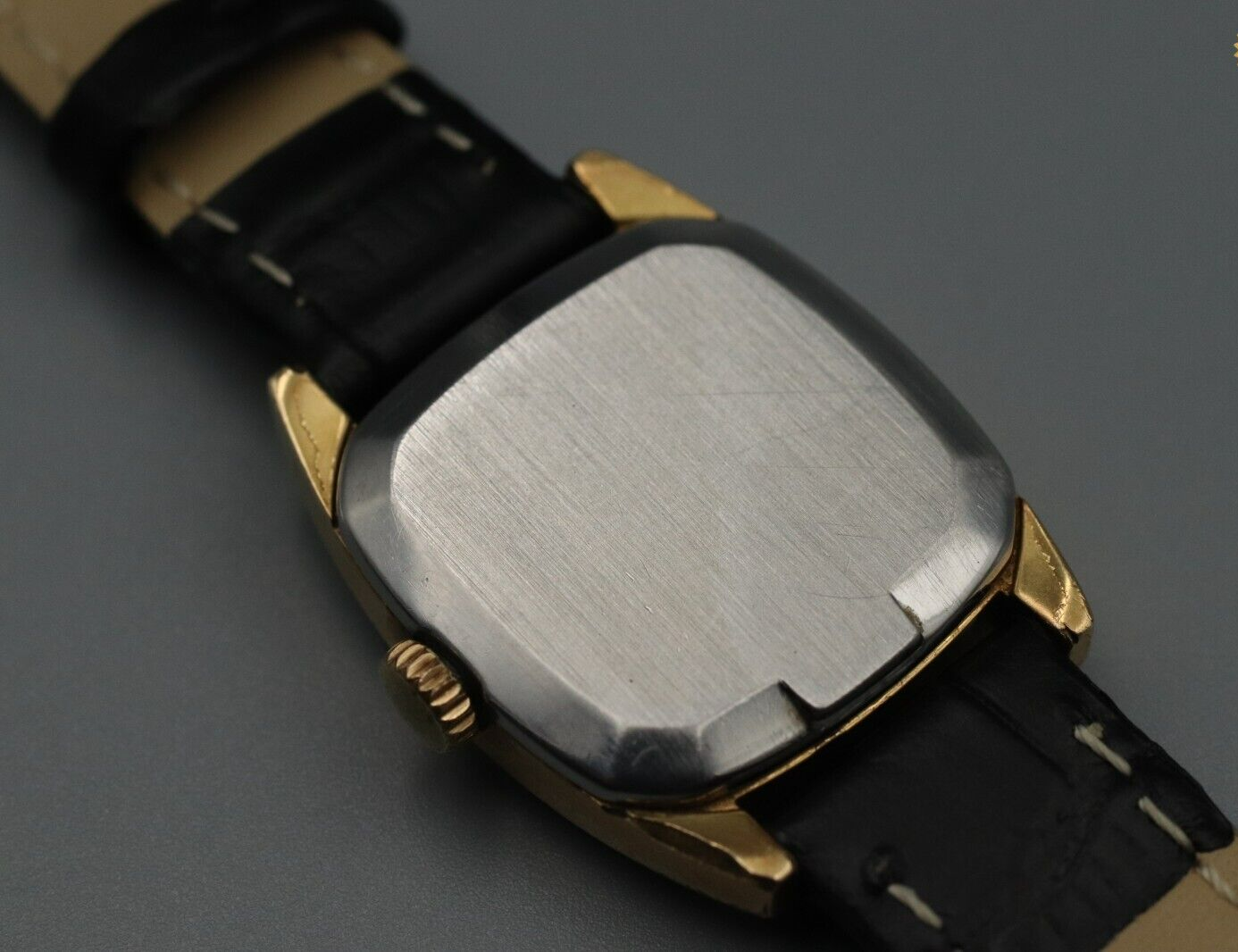 *Exc+5* Vintage OMEGA De Ville Cal.625 Hand Winding Gold Dial Square Women Watch