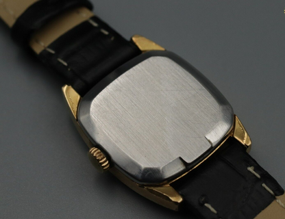*Exc+5* Vintage OMEGA De Ville Cal.625 Hand Winding Gold Dial Square Women Watch