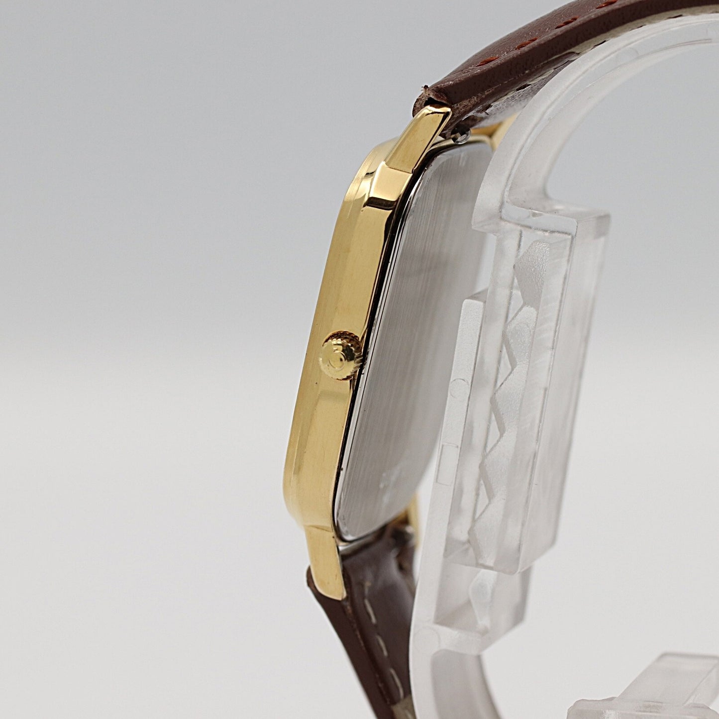 *NEAR MINT* Vintage 1979 OMEGA De Ville Cal.1417 Qz White Square 27mm Mens Watch