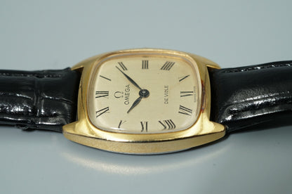 *NEAR MINT* Vintage 1979 OMEGA De Ville Cal.625 Hand Wind Gold 25mm Women Watch