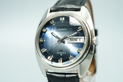 Serviced Vintage SEIKO Lord Matic 5606-7230 Automatic Blue Dial 35mm Mens Watch