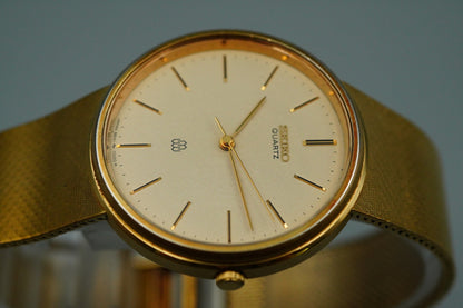 *NEAR MINT* Vintage SEIKO Dolce 9641-7000 Quartz Cream Dial 32 mm Women Watch