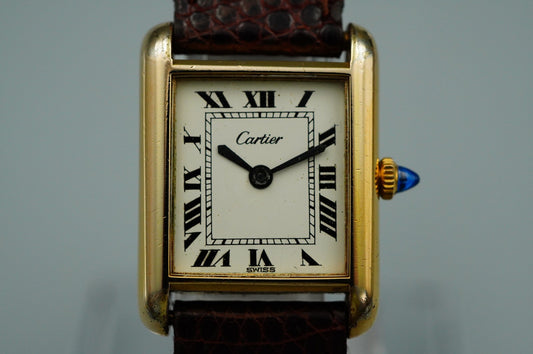 *NEAR MINT* Cartier Tank Hand Winding White Dial Tank 21 mm Women,Ladies Watch