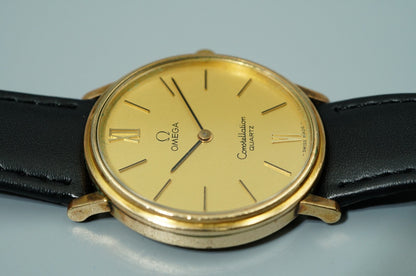 Vintage 1979 OMEGA Constellation Cal1230 Ref191.032 Qz Gold 33mm Mens Watch