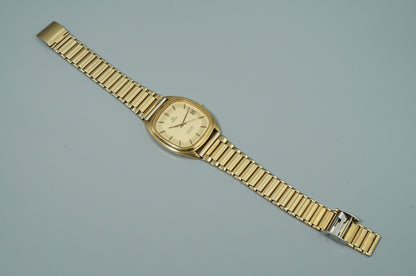 *Exc+5* Vintage 1980 OMEGA Seamaster Cal.1337 Quartz Gold Square 34mm Mens Watch