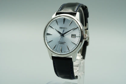 *NEAR MINT*  SEIKO MECHANICAL 6R15-01S0 AT Blue Dial Round 40mm Mens Watch