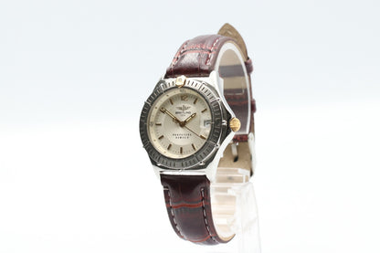 *Exc+5* Vintage BREITLING PERPETUEL SIRIUS B62022 Qz White Dial 32mm Mens Watch