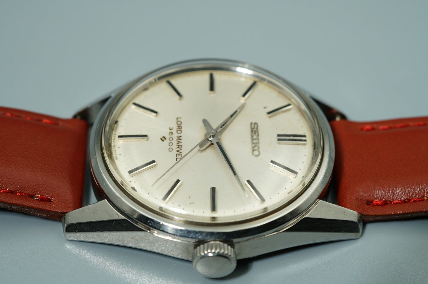 *Exc+5* Vintage 1968 SEIKO Lord marvel 5740-8000 Automa Silver 34mm Mens Watch