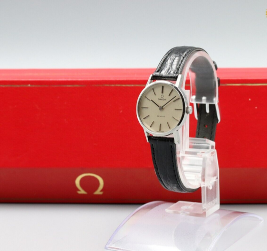 *NEAR MINT* Vintage OMEGA De Ville Hand Winding Silver Dial Round Mens Watch