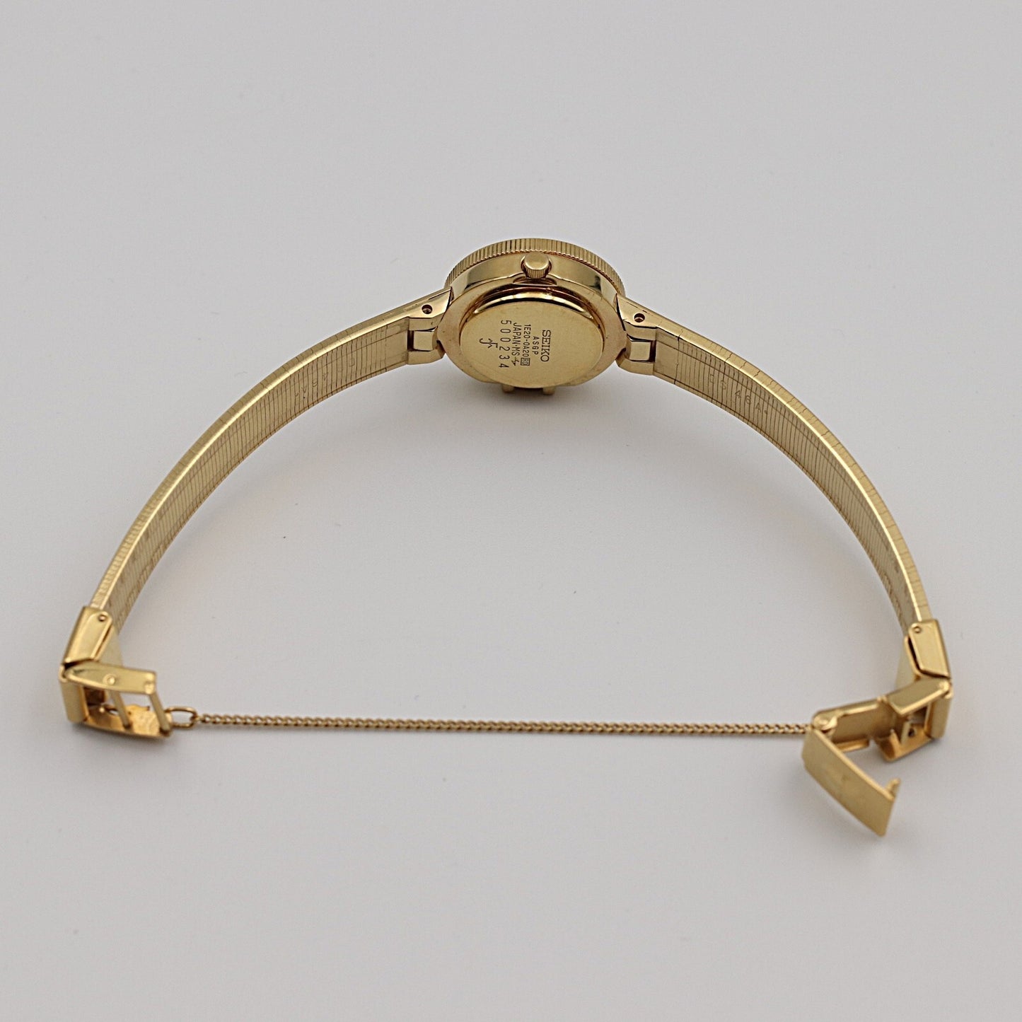 *N MINT* SEIKO Golden Nefertiti 1E20-0A20 Quartz Gold Dial 18mm Women Watch