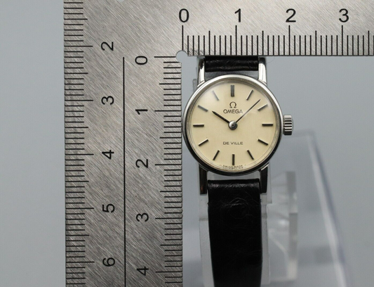 *NEAR MINT* Vintage OMEGA De Ville Cal.1100 Hand Winding Cream Dial Women Watch