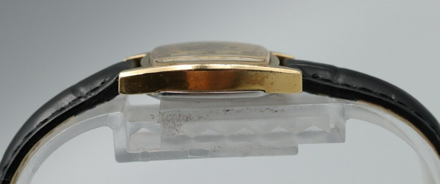 *Exc+5* Vintage OMEGA De Ville Cal.625 Hand Winding Gold Dial Square Women Watch