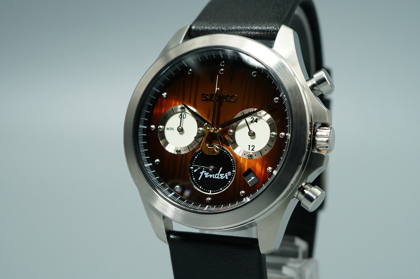 *TOP MINT*  SEIKO Fender    Quartz Bronze Dial Round 40mm Mens Watch