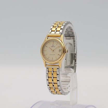 *NEAR MINT* Vintage 1984 OMEGA Seamaster Qz Gold Round 23mm Women,Ladies Watch
