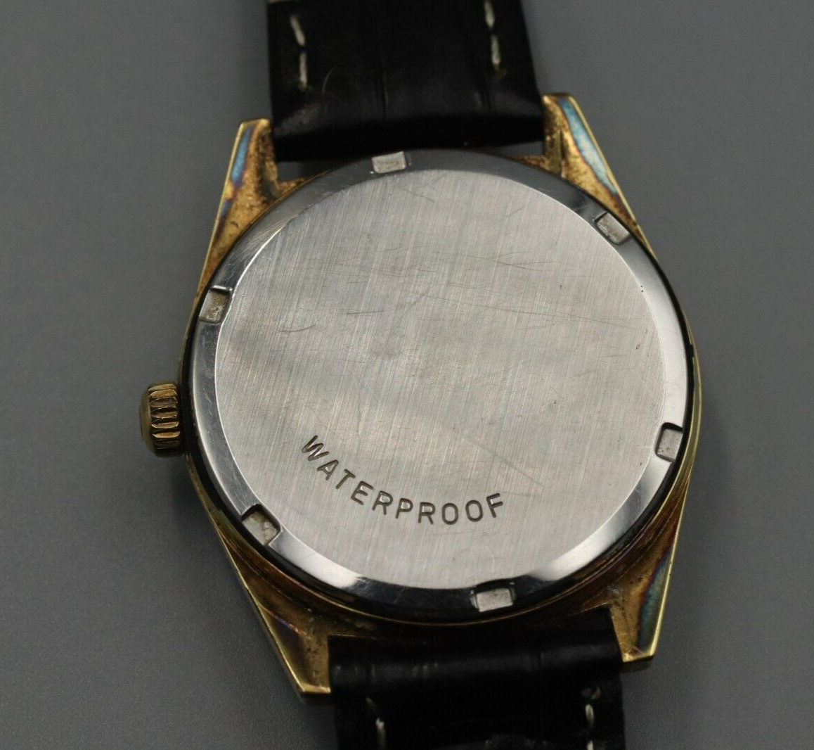 *Exc+5* Vintage OMEGA Geneve Cal.601 Hand Winding Gold Dial Round Mens Watch