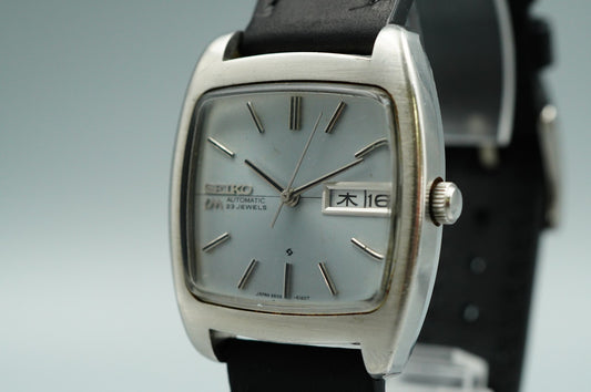 Exc+5 Vintage SEIKO LORD MATIC 5606-5040 Automatic Silver Square 33mm Mens Watch