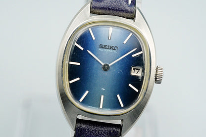 *N MINT* Vintage 1973 SEIKO NOIE 2415-7010 Automatic Blue Oval 24mm Women Watch