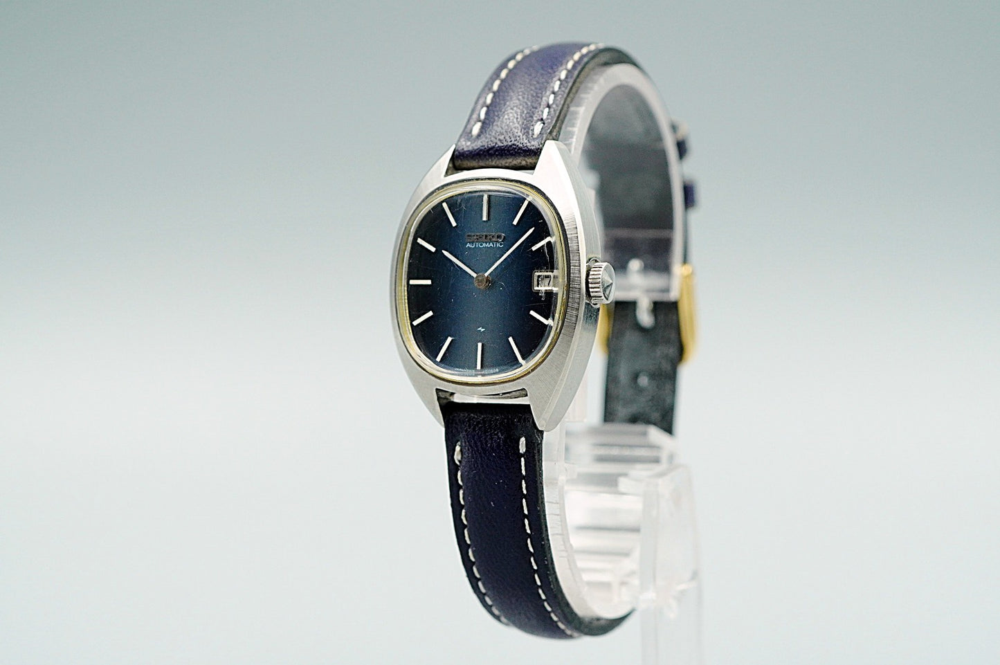 *N MINT* Vintage 1973 SEIKO NOIE 2415-7010 Automatic Blue Oval 24mm Women Watch