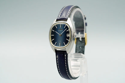 *N MINT* Vintage 1973 SEIKO NOIE 2415-7010 Automatic Blue Oval 24mm Women Watch