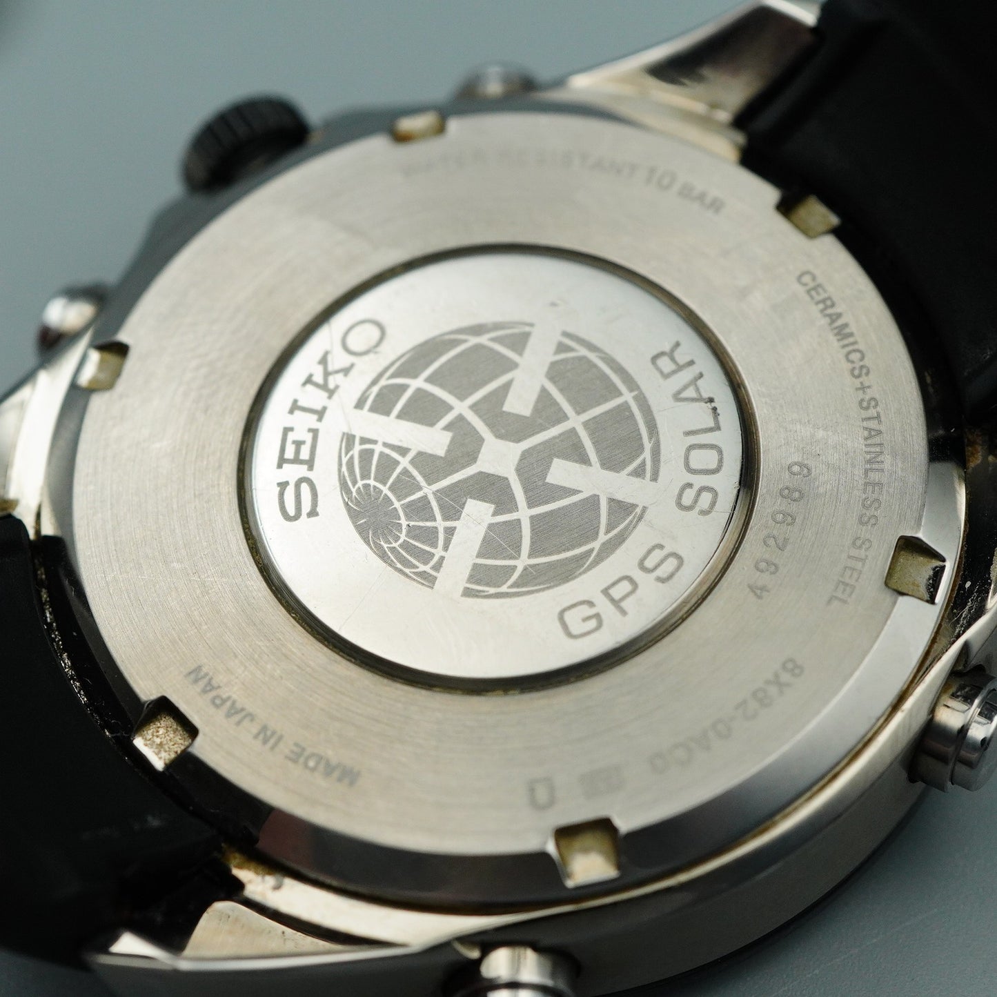 *Exc+5 in Box* SEIKO ASTRON  8X82-0AC0 Solar Black Dial Round 45 mm Mens Watch