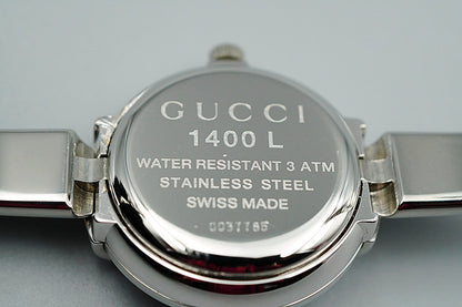 *MINT* Vintage GUCCI 1400L Quartz Black Dial Round 25mm Women,Ladies Watch