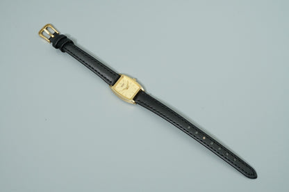 *N MINT* Vintage 1996 SEIKO Socie 2P21-5A90 Qz Gold Rectangle 17mm Women Watch