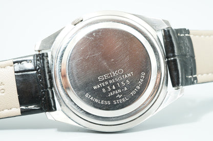 Work for Parts Vintage 1970s SEIKO ACTUS 7019-7430 Auto Silver 38mm Mens Watch