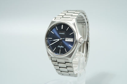 Working for Parts Vintage 1980s SEIKO Silver Wave 8229-8000 Qz 37mm Mens Watch