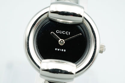 *MINT* Vintage GUCCI 1400L Quartz Black Dial Round 25mm Women,Ladies Watch
