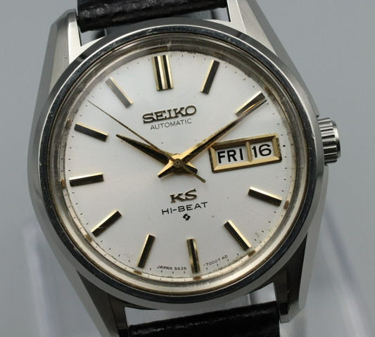 1971 N MINT Vintage SEIKO King KS Hi BEAT 5626-7040 Automatic DayDate Mens Watch