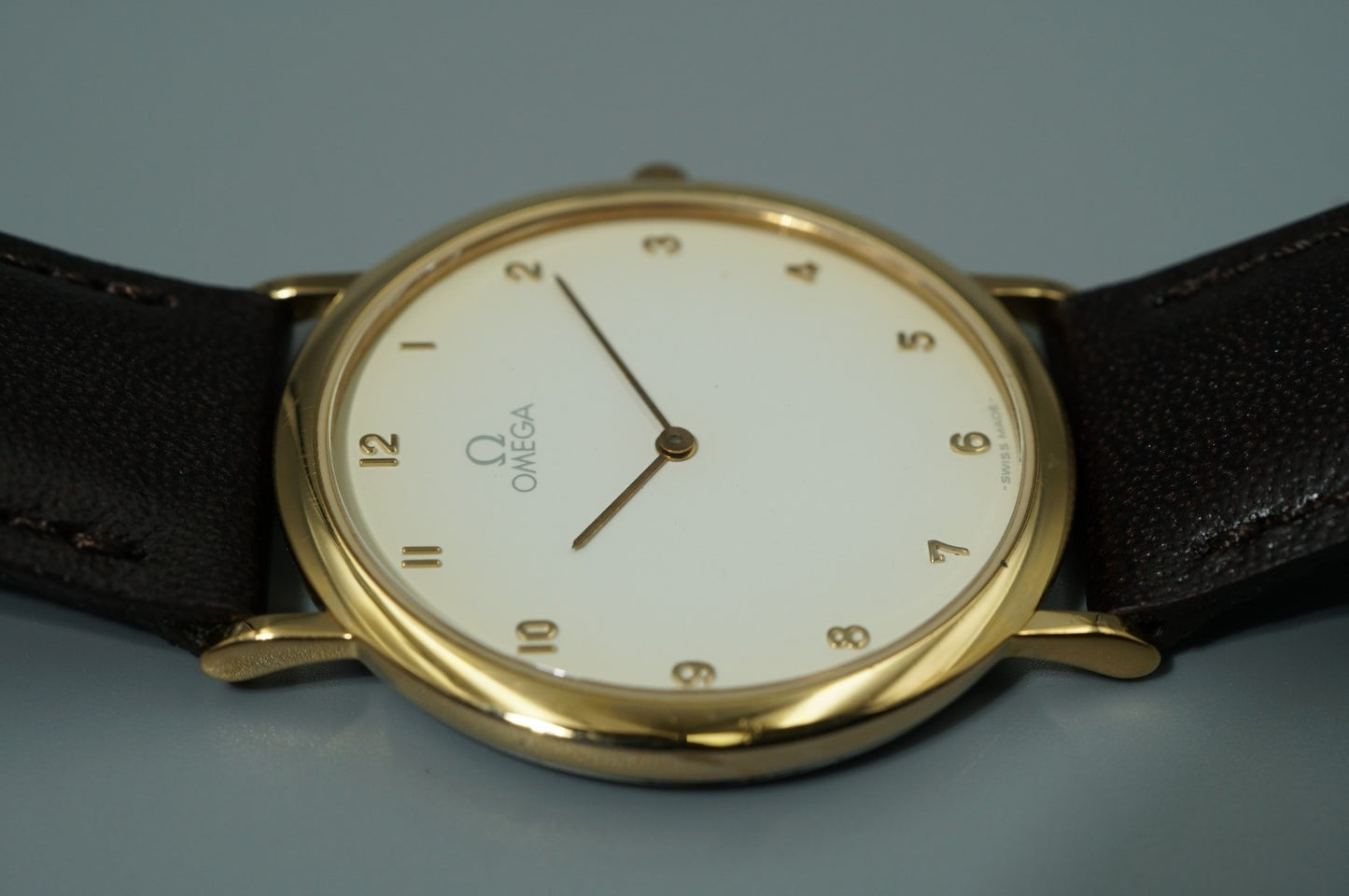*N MINT* Vintage 1986 OMEGA De Ville Cal.1378 Quartz White Dial 32mm Mens Watch