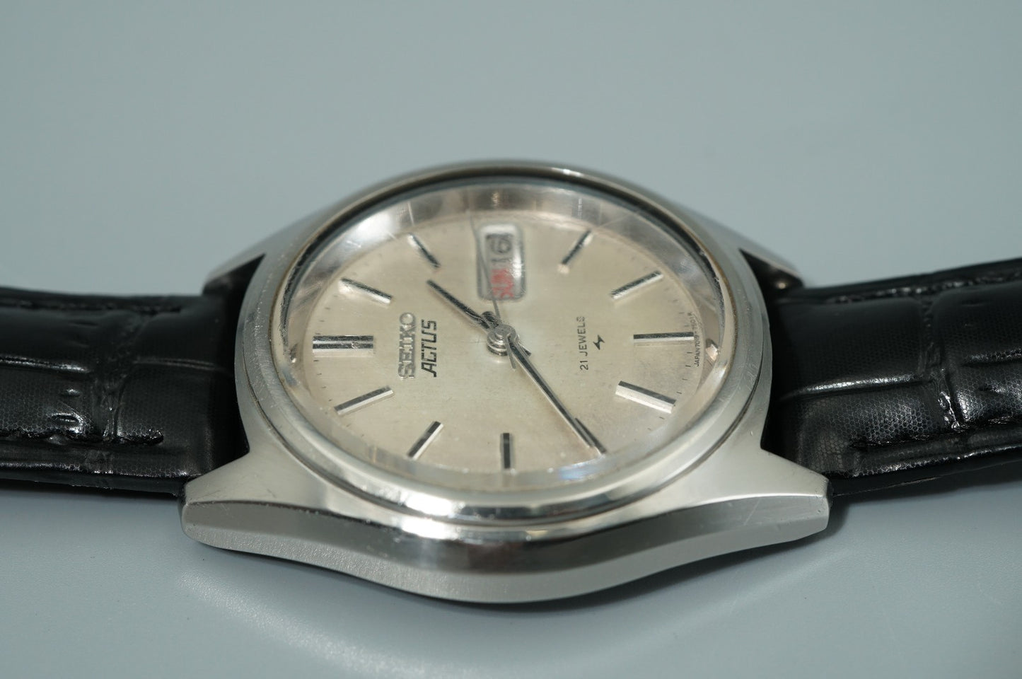 Work for Parts Vintage 1970s SEIKO ACTUS 7019-7430 Auto Silver 38mm Mens Watch